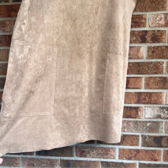 Aritzia * Wilfred Free Nori Faux Suede Shift Dress EUC L - Picture 4 of 15